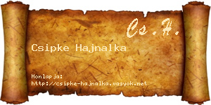 Csipke Hajnalka névjegykártya