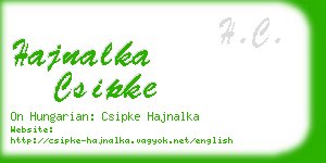 hajnalka csipke business card